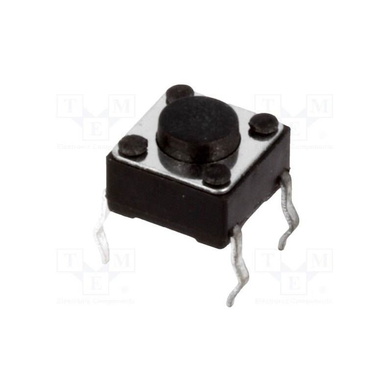 50 pcs : - Microswitch TACT, SPST-NO, Pos: 2, 0.05A/12VDC, THT, none, 1.6N
