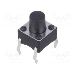 50 pcs : - Microswitch TACT, SPST-NO, Pos: 2, 0.05A/12VDC, THT, none, 1.6N