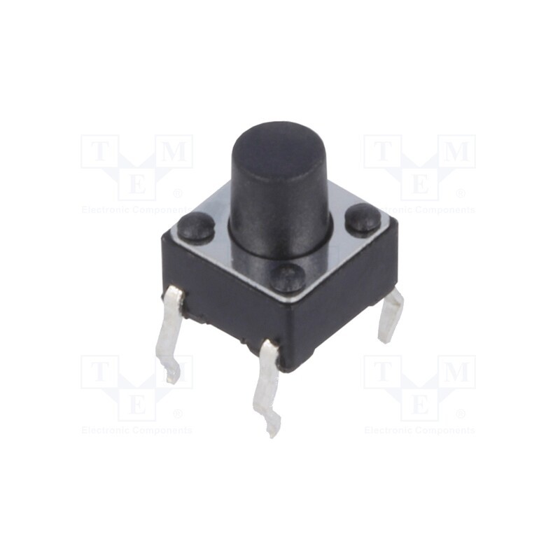 50 pcs : - Microswitch TACT, SPST-NO, Pos: 2, 0.05A/12VDC, THT, none, 1.6N