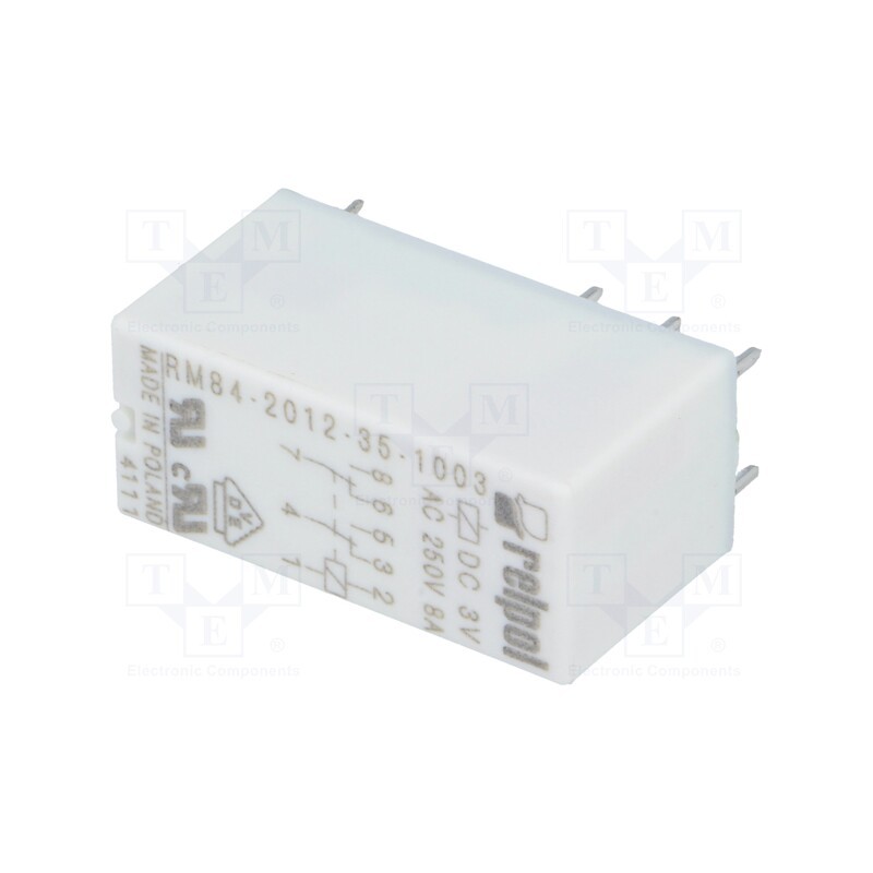 10 pcs : RM84-2012-35-1003 - Relay: electromagnetic, DPDT, Ucoil: 3VDC, 8A, 8A/250VAC, 8A/24VDC