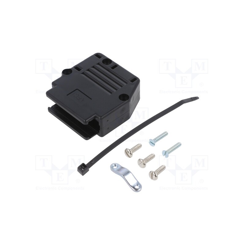 10 pcs : 863093C25ALF - Angled 90°, Locking: screws, black, Application: D-Sub 25pin