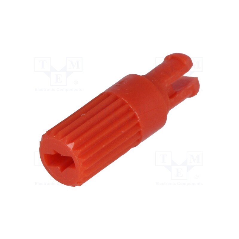 50 pcs : 14117-RO - Knob, shaft knob, red, h: 11.7mm, for mounting potentiometers