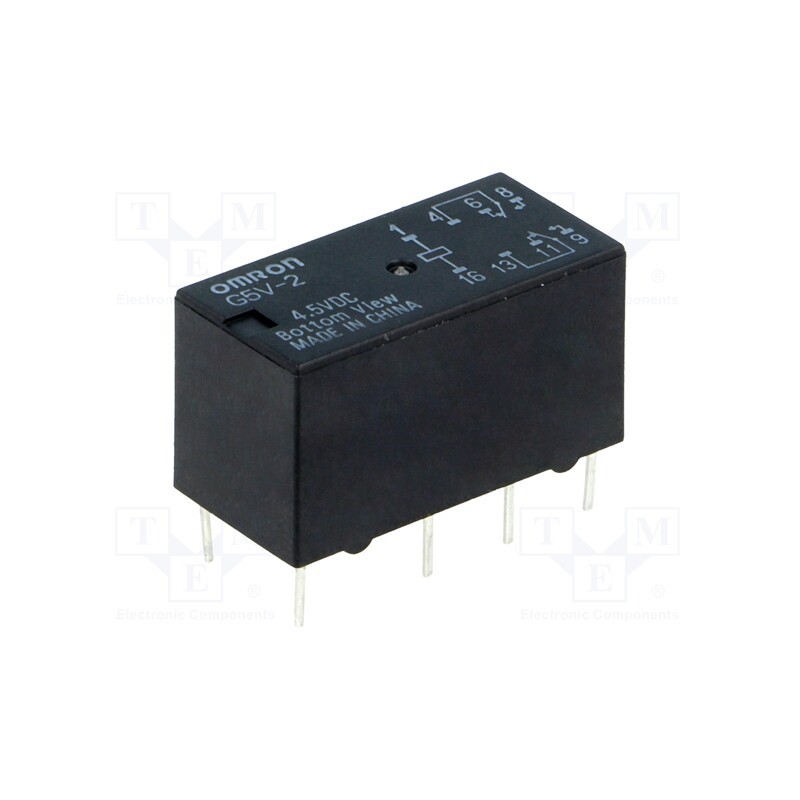10 pcs : G5V-2 4.5VDC - Relay: electromagnetic, DPDT, Ucoil: 4.5VDC, Icontacts max: 2A