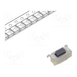 10 pcs : TL3330AF130QG - Microswitch TACT, SPST, Pos: 2, 0.05A/12VDC, SMD, none, 1.27N, 1mm