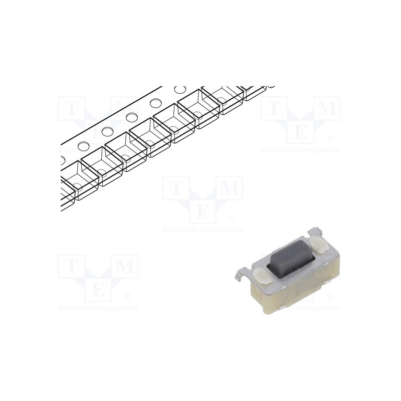 10 pcs : TL3330AF130QG - Microswitch TACT, SPST, Pos: 2, 0.05A/12VDC, SMD, none, 1.27N, 1mm