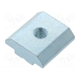 10 pcs : 96014 - Nut, for profiles, Width of the groove: 8mm, steel, zinc, T-slot