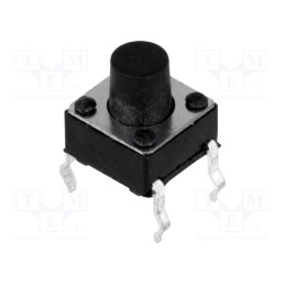 50 pcs : - Microswitch TACT, SPST-NO, Pos: 2, 0.05A/12VDC, THT, none, 2.5N