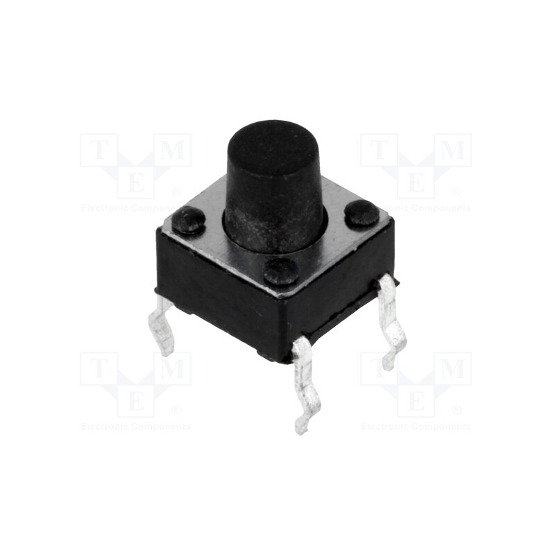 50 pcs : - Microswitch TACT, SPST-NO, Pos: 2, 0.05A/12VDC, THT, none, 2.5N