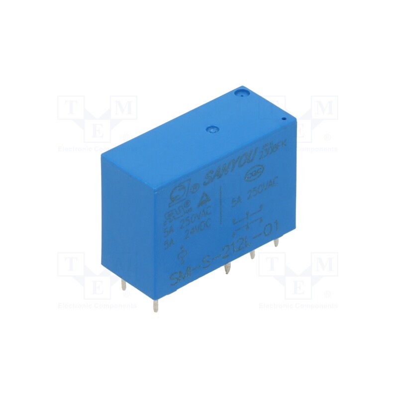 10 pcs : SMI-S-212L - Relay: electromagnetic, DPDT, Ucoil: 12VDC, Icontacts max: 8A, THT