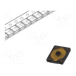 10 pcs : EVPAF5B70 - Microswitch TACT, SPST, Pos: 2, 0.02A/15VDC, SMT, none, 3.4N, 0.7mm
