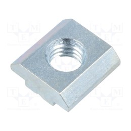 10 pcs : 96018 - Nut, for profiles, Width of the groove: 8mm, steel, zinc, T-slot
