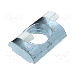 10 pcs : 096318F - Nut, for profiles, Width of the groove: 8mm, with spring leaf