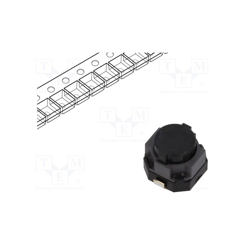 10 pcs : EVPASCB1A - Microswitch TACT, SPST, Pos: 2, 0.05A/12VDC, SMT, none, 2.2N, 5mm