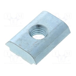 10 pcs : 96166 - Nut, for profiles, Width of the groove: 10mm, steel, zinc, T-slot