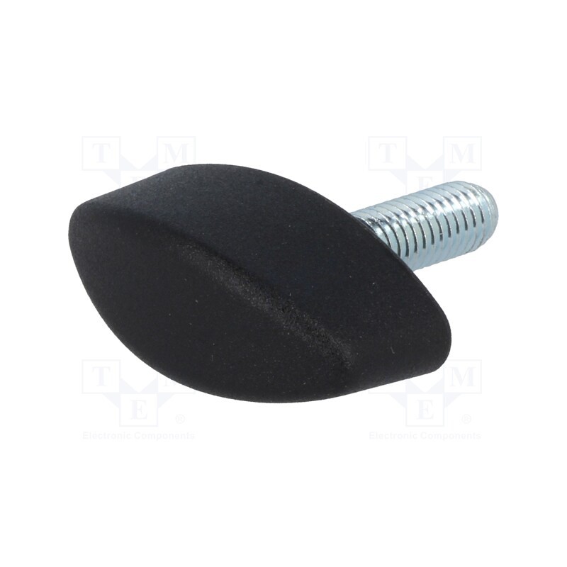10 pcs : 8312 - Knob wing, Ext.thread: M5, 16mm, H: 13mm, polyamide, W: 25mm