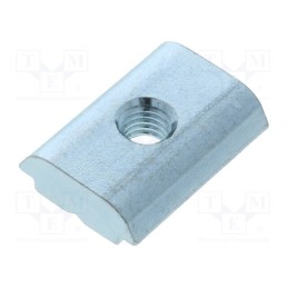 10 pcs : 96165 - Nut, for profiles, Width of the groove: 8mm, steel, zinc, T-slot