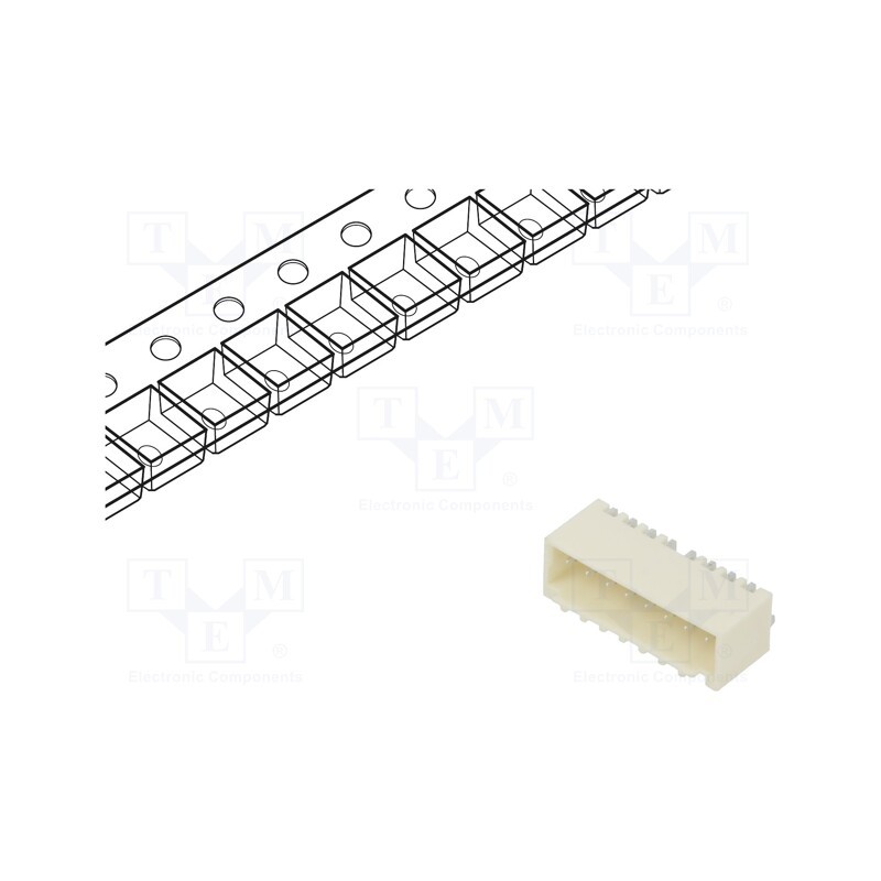 10 pcs : 874380843 - Socket, wire-board, male, Pico-SPOX, 1.5mm, PIN: 8, SMT, on PCBs