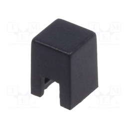 50 pcs : - Button, square, black, 4x4x5.5mm