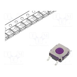 10 pcs : KSEM31G LFS - Microswitch TACT, SPST-NO, Pos: 2, 0.05A/32VDC, SMT, none, 1.5N