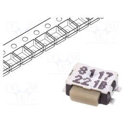 10 pcs : KMS221G LFS - Microswitch TACT, SPST-NO, Pos: 2, 0.05A/32VDC, angular,SMT, none