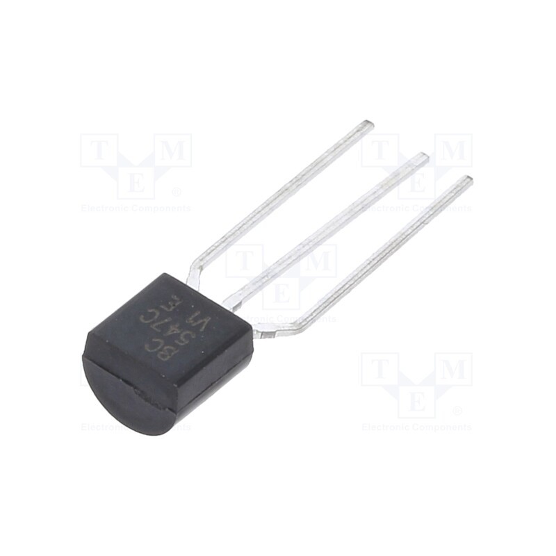 10 pcs : BC547C - Transistor: NPN, bipolar, 45V, 0.1A, 500mW, TO92