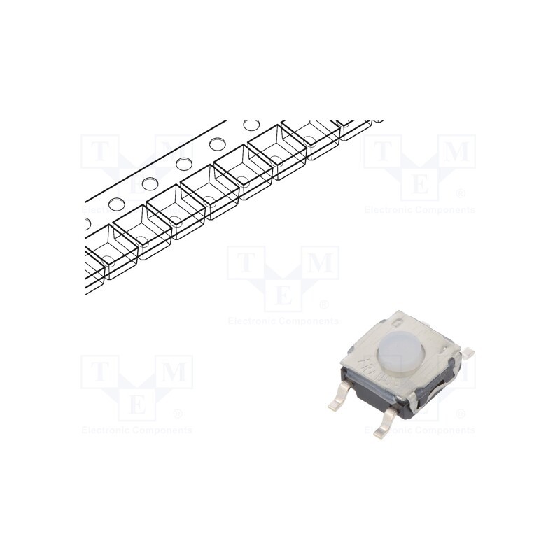 10 pcs : KSC201G LFS - Microswitch TACT, SPST-NO, Pos: 2, 0.05A/32VDC, SMT, none, 1.6N