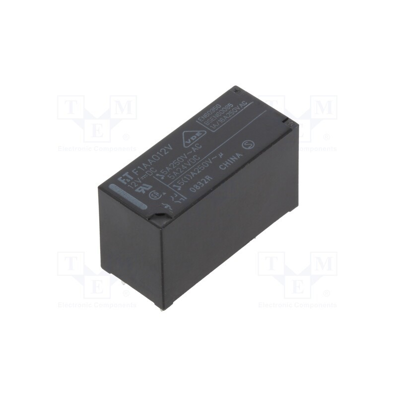 10 pcs : FTR-F1AA012V - Relay: electromagnetic, DPST-NO, Ucoil: 12VDC, 5A, 5A/250VAC, PCB