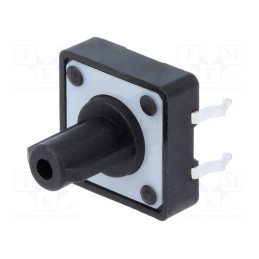 10 pcs : 1437565-4 - Microswitch TACT, SPST-NO, Pos: 2, 0.05A/24VDC, THT, none, OFF-(ON)