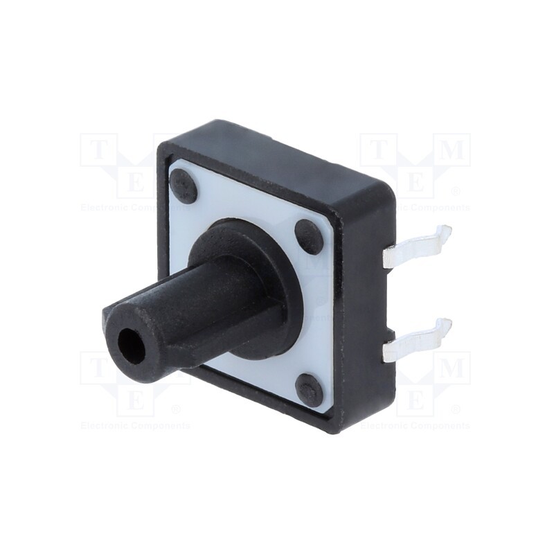 10 pcs : 1437565-4 - Microswitch TACT, SPST-NO, Pos: 2, 0.05A/24VDC, THT, none, OFF-(ON)