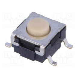 10 pcs : B3S-1000 - Microswitch TACT, SPST-NO, Pos: 2, 0.05A/24VDC, SMT, none, 1.57N
