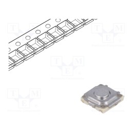 10 pcs : EVQPLHA15 - Microswitch TACT, SPST, Pos: 2, 0.02A/15VDC, SMT, none, 1.6N, 1.5mm