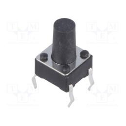 50 pcs : - Microswitch TACT, SPST-NO, Pos: 2, 0.05A/12VDC, THT, none, 1.6N