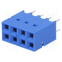 10 pcs : 87606-804LF - Socket, PCB to PCB, female, Dubox®, 2.54mm, PIN: 8, THT, 2A, straight