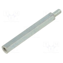 10 pcs : QSMS060M5 - Screwed spacer sleeve, 60mm, Int.thread: M5, Ext.thread: M5