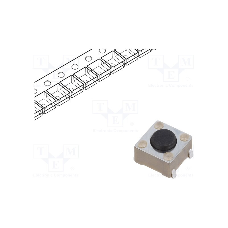 10 pcs : TL3301NF160QJ - Microswitch TACT, SPST-NO, Pos: 2, 0.05A/12VDC, SMT, none, 1.57N