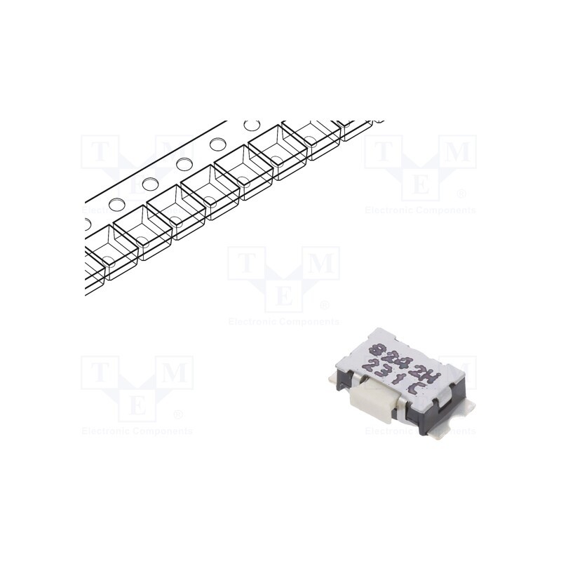 10 pcs : KSS231G LFS - Microswitch TACT, SPST-NO, Pos: 2, 0.05A/32VDC, SMT, none, 2.5N