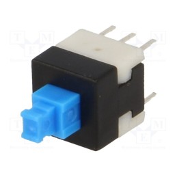 10 pcs : BS-800-L - Microswitch TACT, DPDT, Pos: 2, 0.1A/30VDC, THT, none, 1.6N, 8x8mm