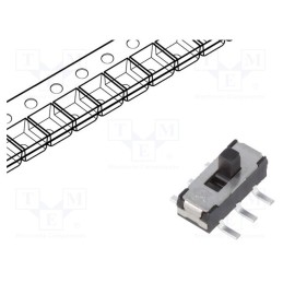 10 pcs : JS202011SCQN - Switch: slide, Pos: 2, DPDT, 0.3A/6VDC, ON-ON, SMT, -40÷85°C, JS, reel