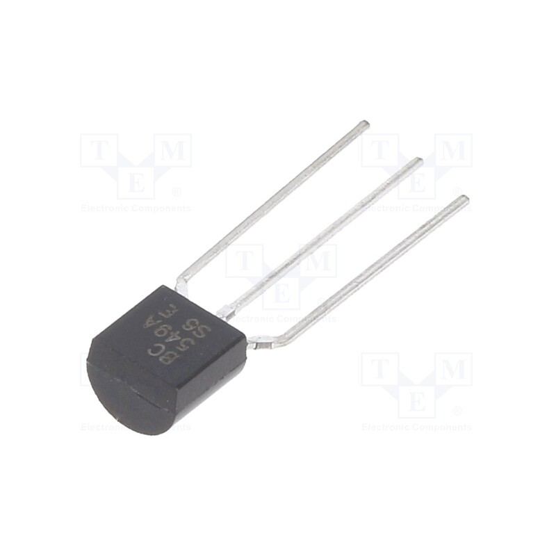 10 pcs : BC549A - Transistor: NPN, bipolar, 30V, 0.1A, 500mW, TO92