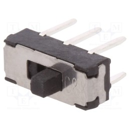 10 pcs : JS202011CQN - Switch: slide, Pos: 2, DPDT, 0.3A/6VDC, ON-ON, THT, Leads: for PCB
