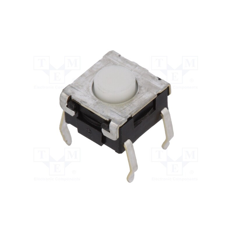 10 pcs : B3W-1000 - Microswitch TACT, SPST-NO, Pos: 2, 0.05A/24VDC, THT, none, 1.57N