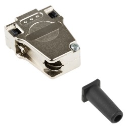 1 pcs - Phoenix Contact DSSC Series Die Cast Zinc Right Angle D Sub Backshell, 9 Way, Strain Relief