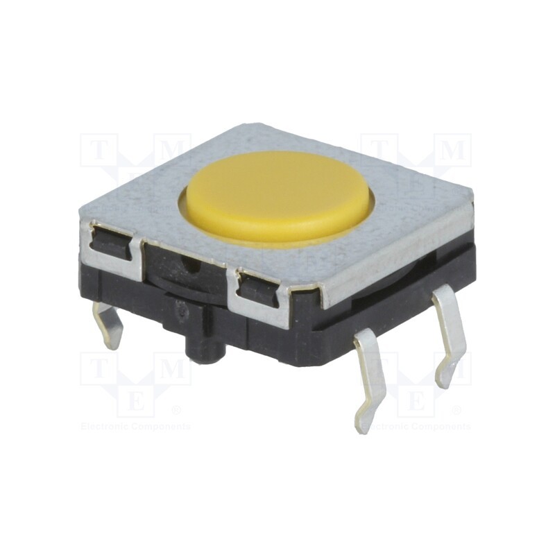 10 pcs : B3W-4005 - Microswitch TACT, SPST-NO, Pos: 2, 0.05A/24VDC, THT, none, 3.43N