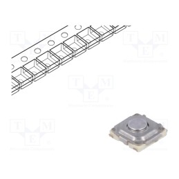 10 pcs : EVQPLDA15 - Microswitch TACT, SPST, Pos: 2, 0.02A/15VDC, SMT, none, 1N, 1.5mm