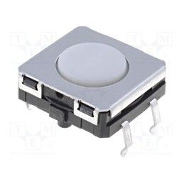 10 pcs : B3W-4000 - Microswitch TACT, SPST-NO, Pos: 2, 0.05A/24VDC, THT, none, 1.96N