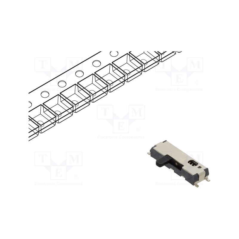10 pcs : JSM08022SAQNL - Switch: slide, Pos: 2, SPDT, 0.3A/4VDC, OFF-(ON), SMT, Leads: for PCB