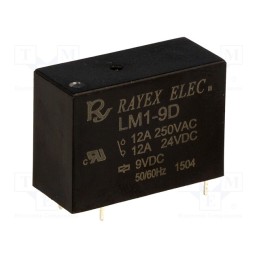 10 pcs : LM1-9D - Relay: electromagnetic, SPDT, Ucoil: 9VDC, Icontacts max: 12A, PCB