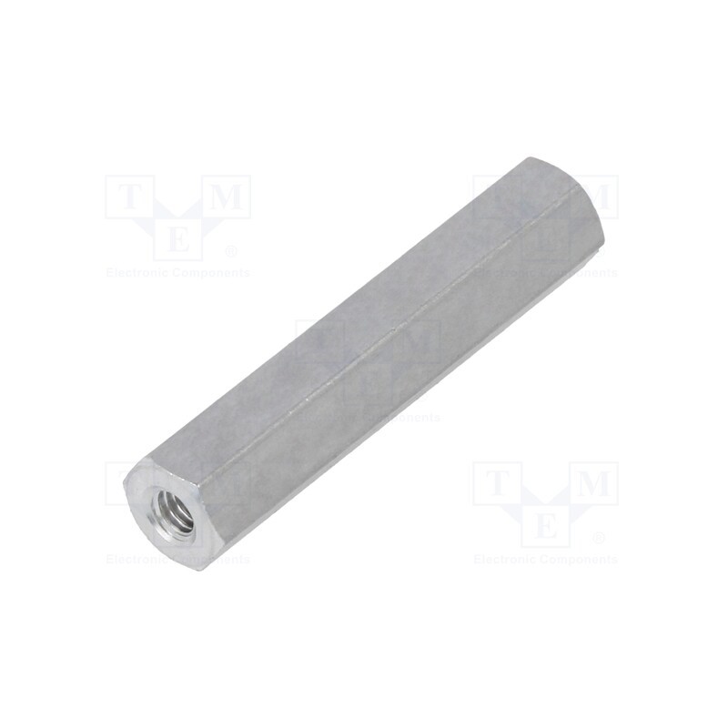 50 pcs : 132X25 - Screwed spacer sleeve, 25mm, Int.thread: M2,5, hexagonal