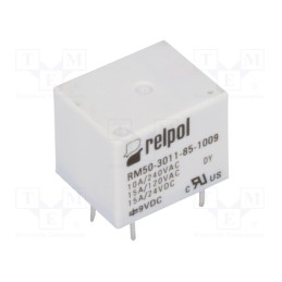 10 pcs : RM50-3011-85-1009 - Relay: electromagnetic, SPDT, Ucoil: 9VDC, 10A, max.277VAC, PCB