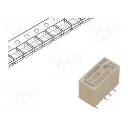10 pcs : 5-1393788-5 - Relay: electromagnetic, DPDT, Ucoil: 5VDC, 2A, 0.5A/125VAC, SMT